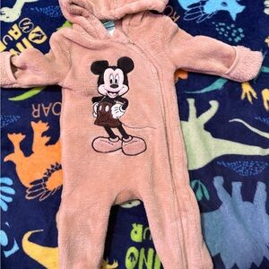Disney Pink Mickey Mouse Footie One Piece